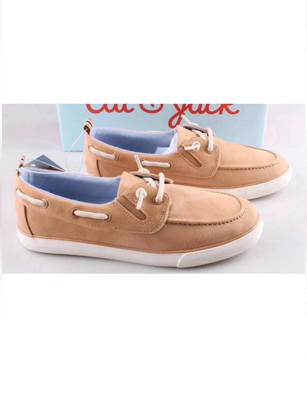 Boys Faux Suede Casual Dress Shoes in Tan